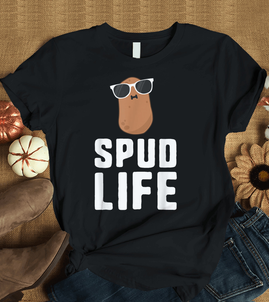 Spud Life Potato Food Humor Vegetable Cool Sunglasses T-Shirt