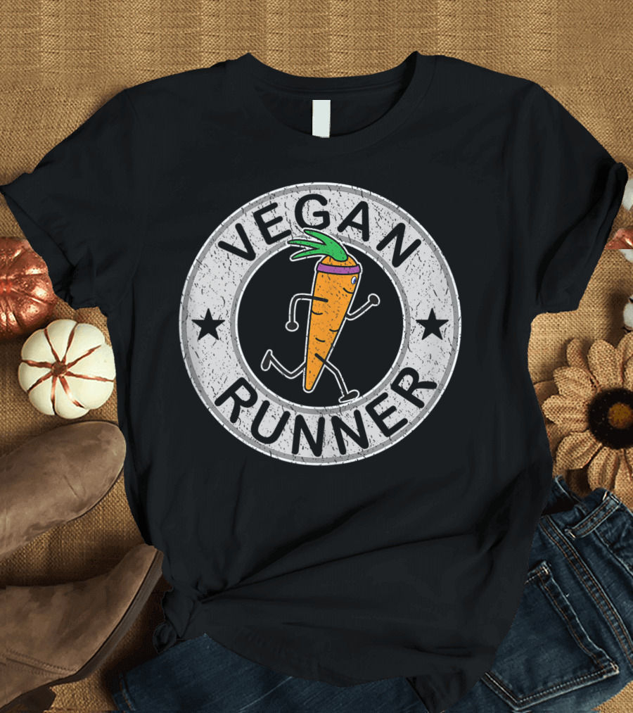 Vegan Runner Carrot Plant Powered Athlete T-Shirt