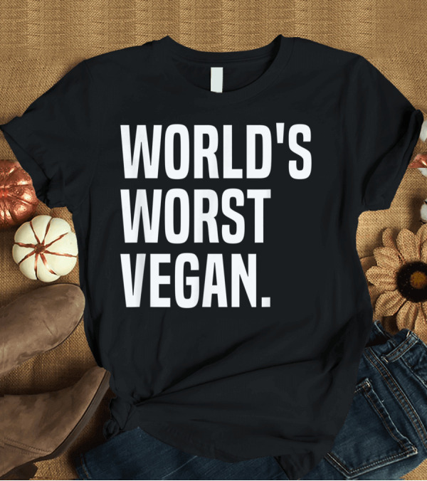 T-Shirt: Worlds Worst Vegan Love Meat BBQ Pitmaster T-Shirt Worlds Worst Vegan Love Meat BBQ Pitmaster T-Shirt
