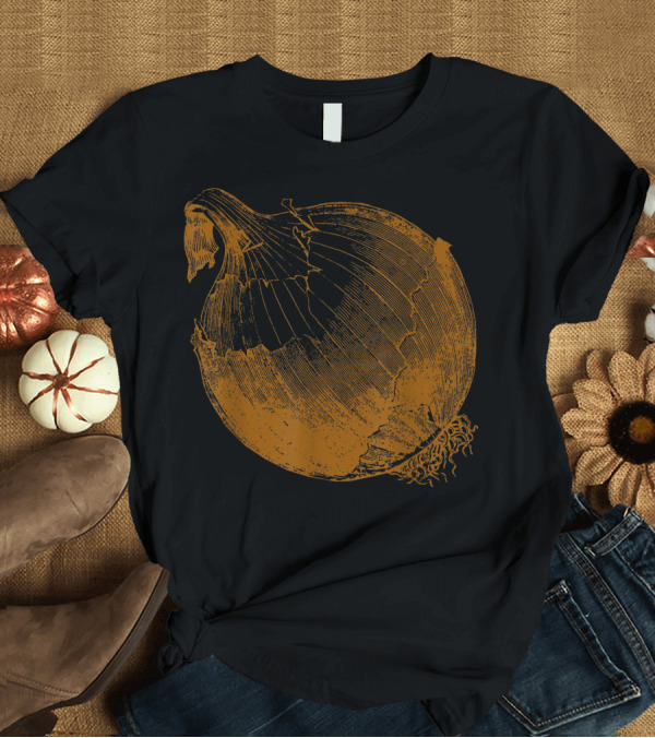 T-Shirt: Vintage Onion Vegetable Vegetarian College T-Shirt Vintage Onion Vegetable Vegetarian College T-Shirt