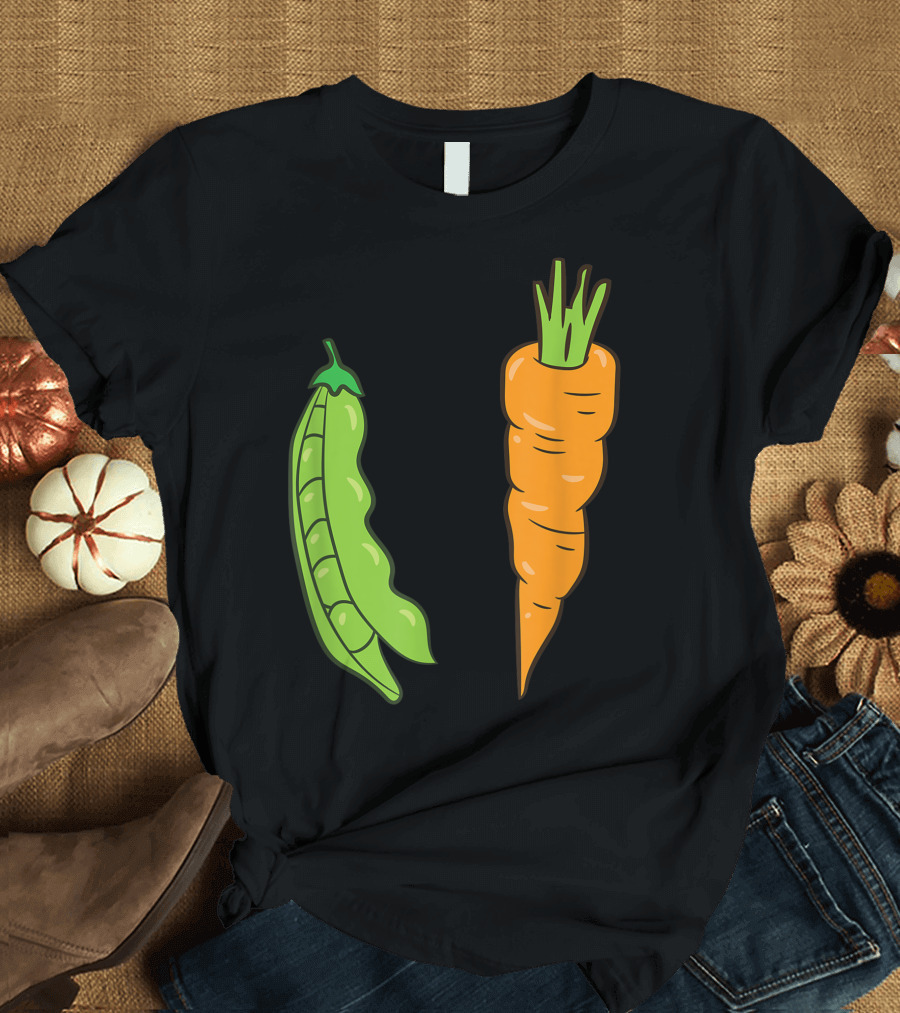 Peas And Carrots Vegetable Peas Carrot Iconic Duo T-Shirt
