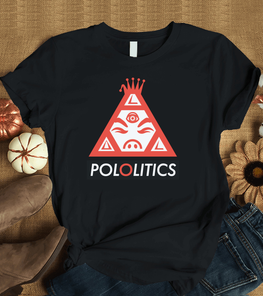 Pololitics Illuminati Pyramid with Eye and Crown T-Shirt