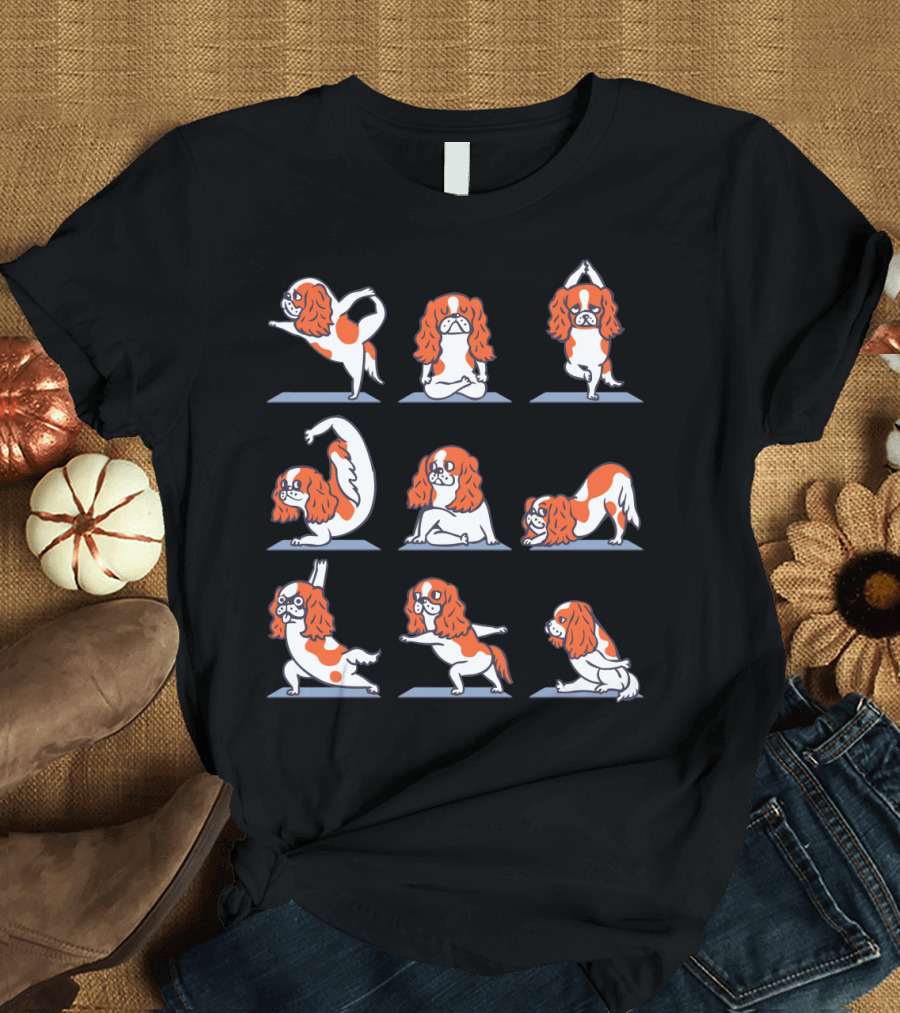 Cavalier King Charles Spaniel Yoga Poses T-Shirt