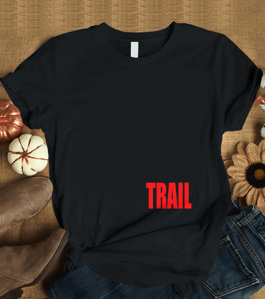 Mountain Trail Black with Red Bold Mountain T-Shirt