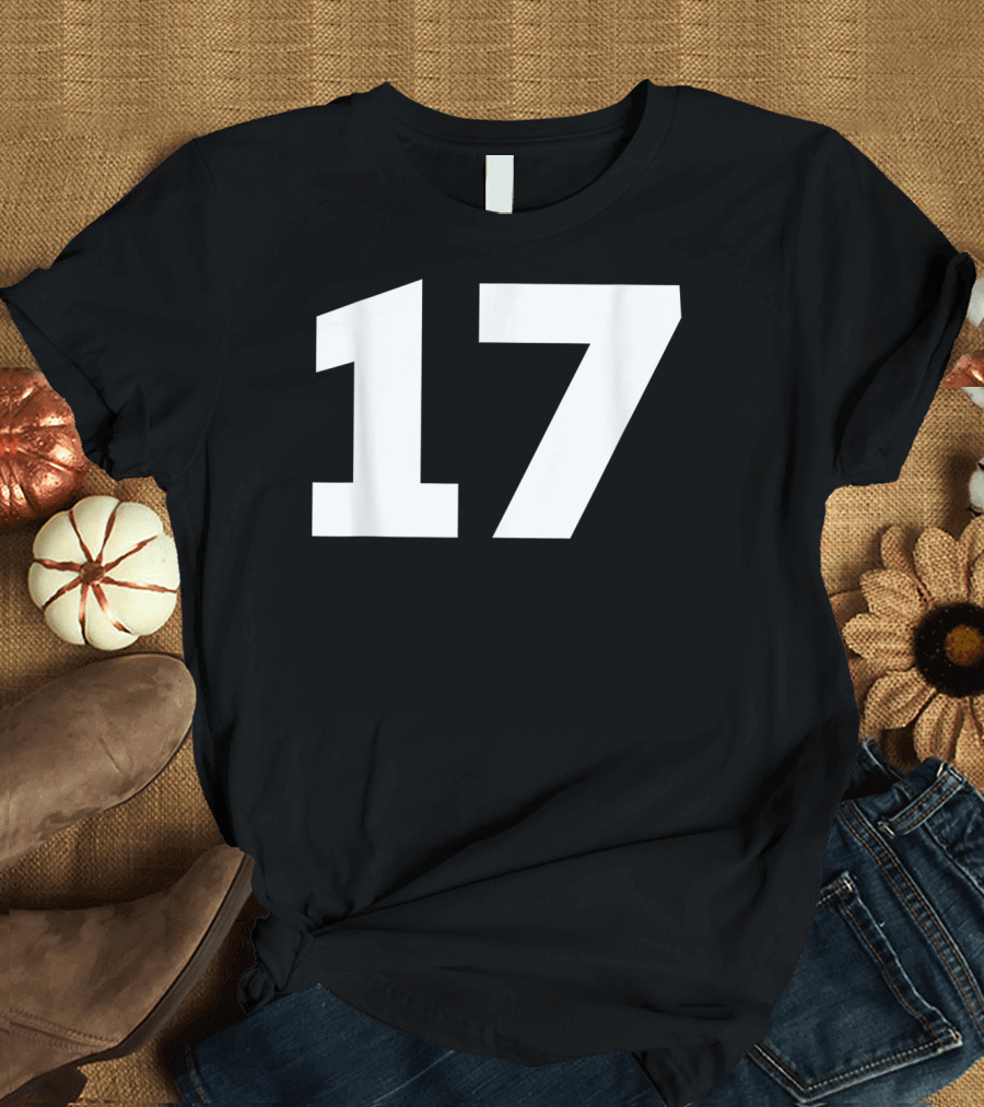 Number 17 Jersey Style Sport Team Group T-Shirt