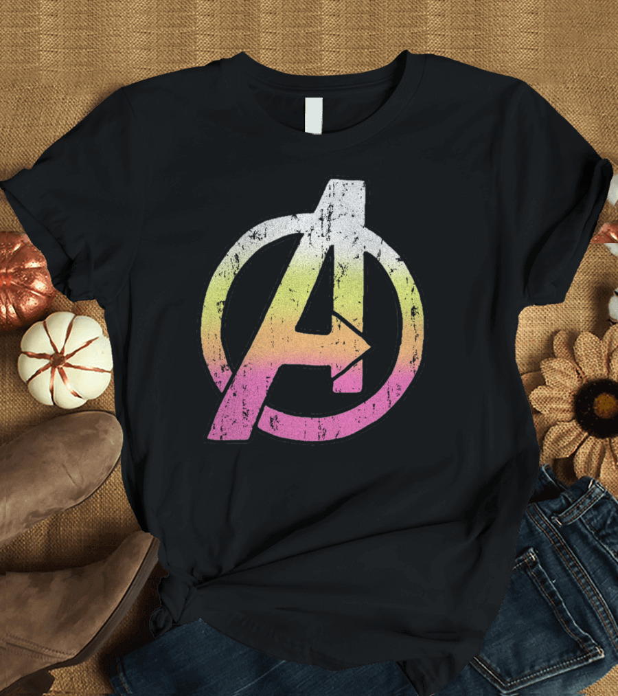 Marvel Avengers Colorful Distressed Classic T-Shirt