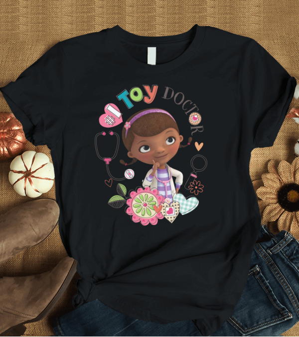 T-Shirt: Disney Doc McStuffins Toy Doctor Dottie Hearts and Flowers T-Shirt Disney Doc McStuffins Toy Doctor Dottie Hearts and Flowers T-Shirt