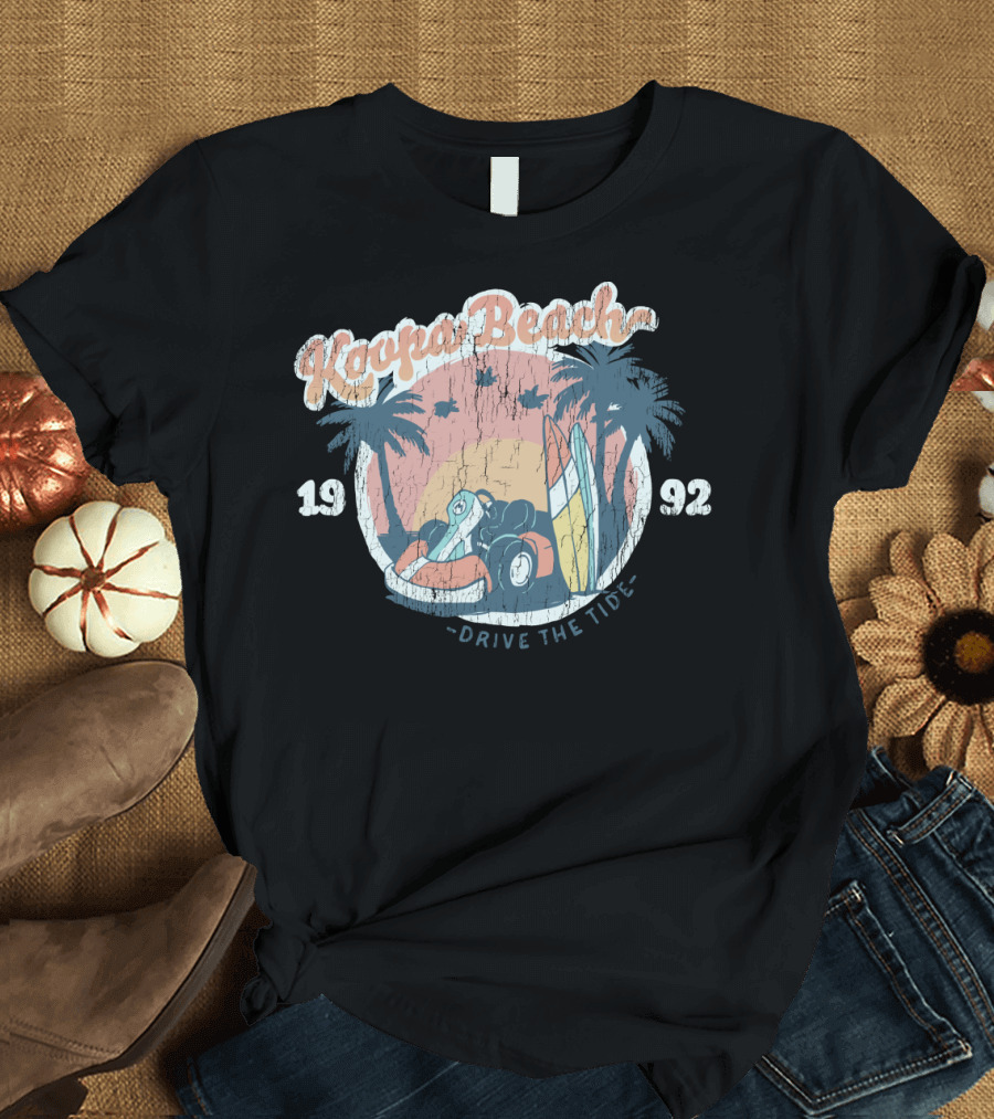 Koopa Beach Drive the Tide 1992 Retro Karting and Surfing Adventure T-Shirt