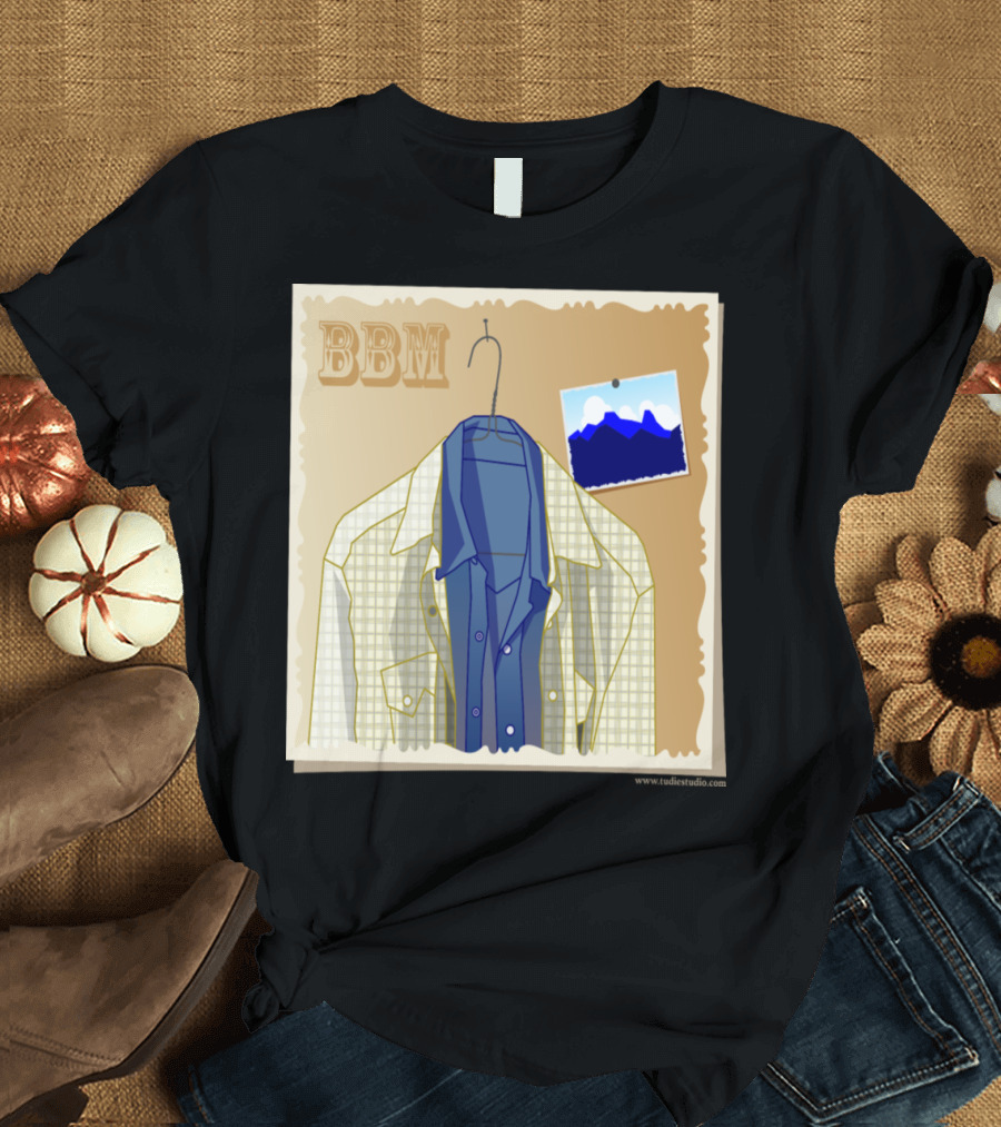 BBM Cowboy Shirt and Mountain Photo Art with Western T-Shirt