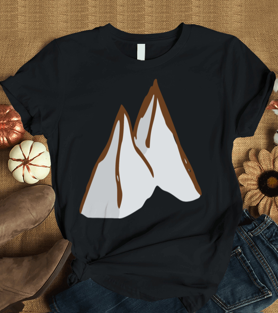 RPG Map Symbols: Stylized Mountain Peaks T-Shirt