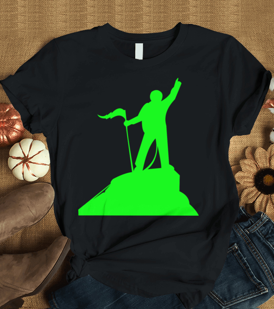 I Put the Flag on the Mountain Neon Green T-Shirt