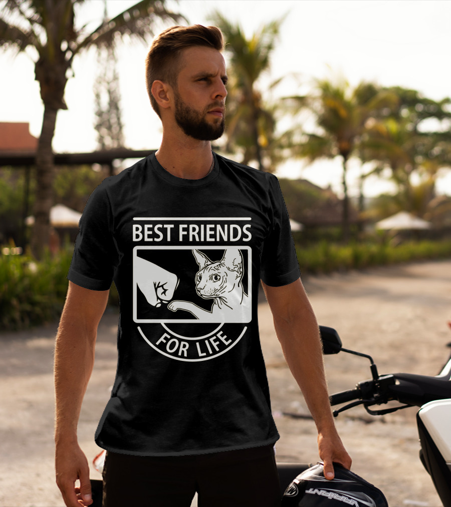 Best Friends For Life Fist Bump Cat T-Shirt