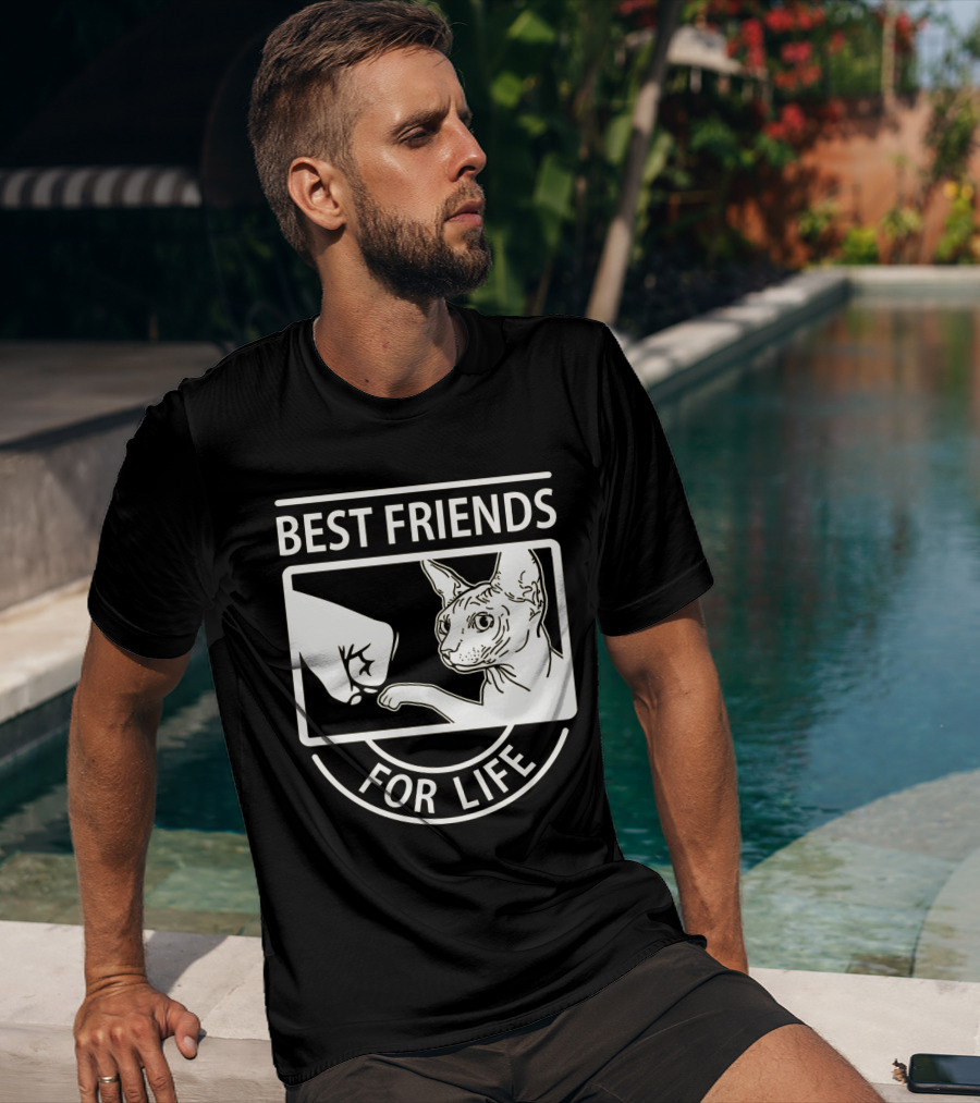Best Friends For Life Fist Bump Cat T-Shirt
