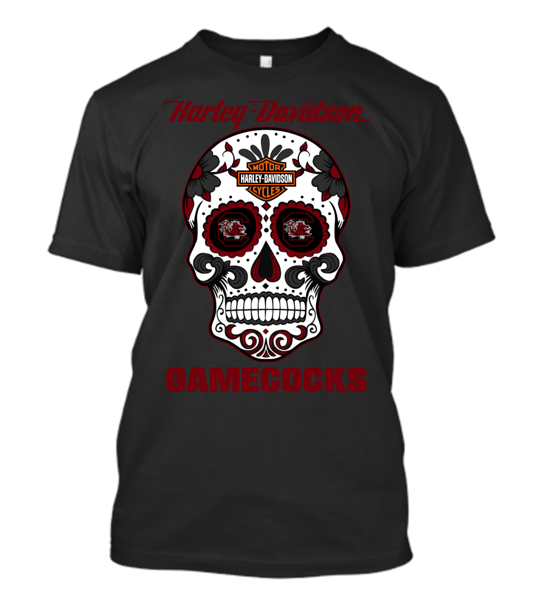 Harley Davidson Motor Cycles South Carolina Gamecocks T-Shirt