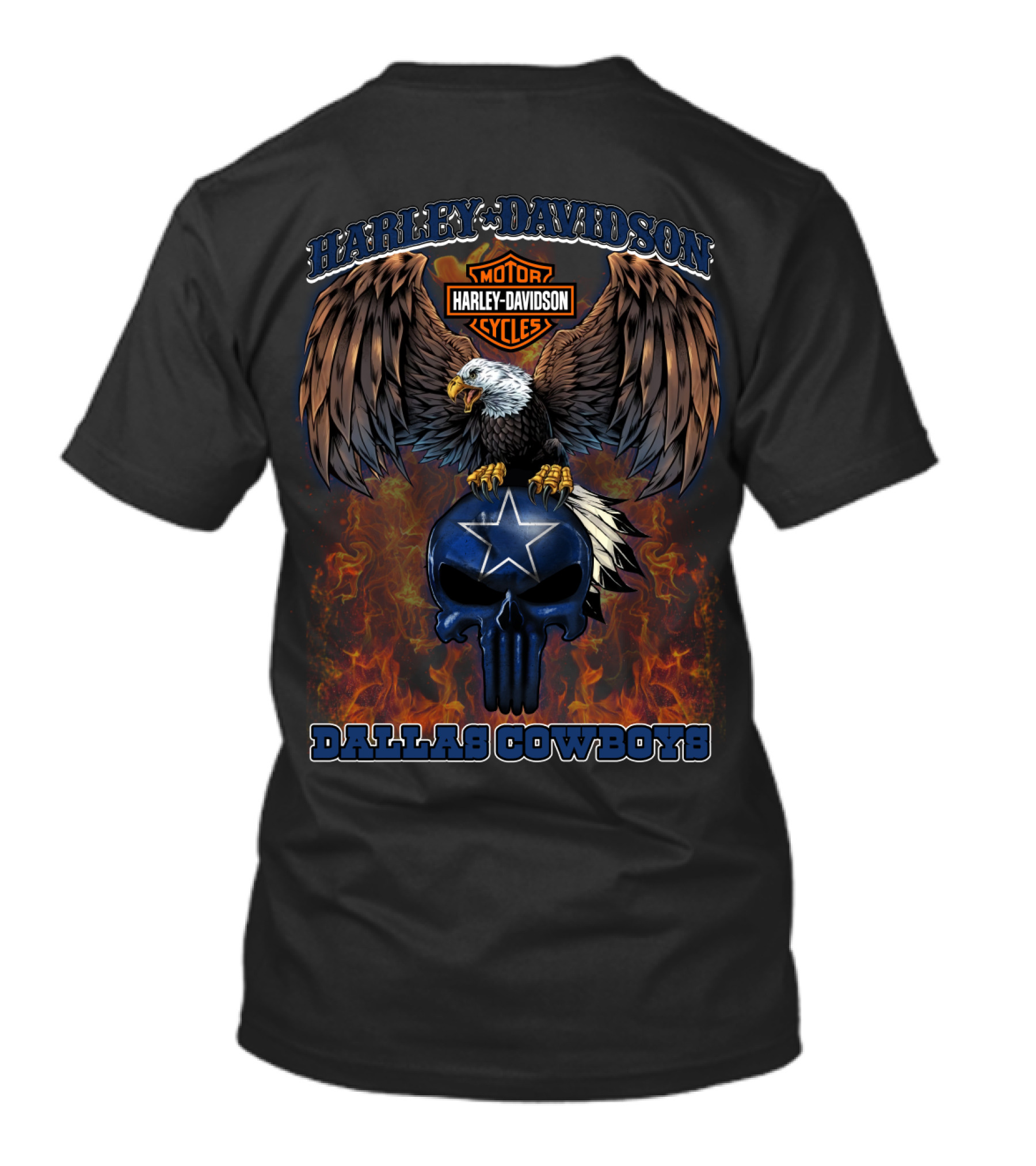 Harley Davidson Motor Cycles Dallas Cowboys T-Shirt