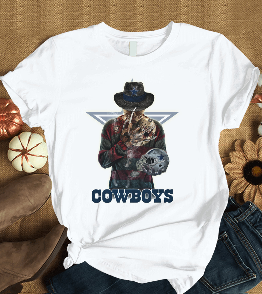 Jason Voorhees Dallas Cowboys Horror Crossover Cowboys Star T-Shirt