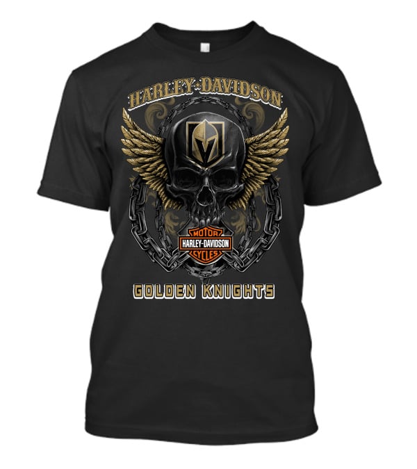 Harley Davidson Motorcycles Golden Knights Nhl Vegas T-Shirt