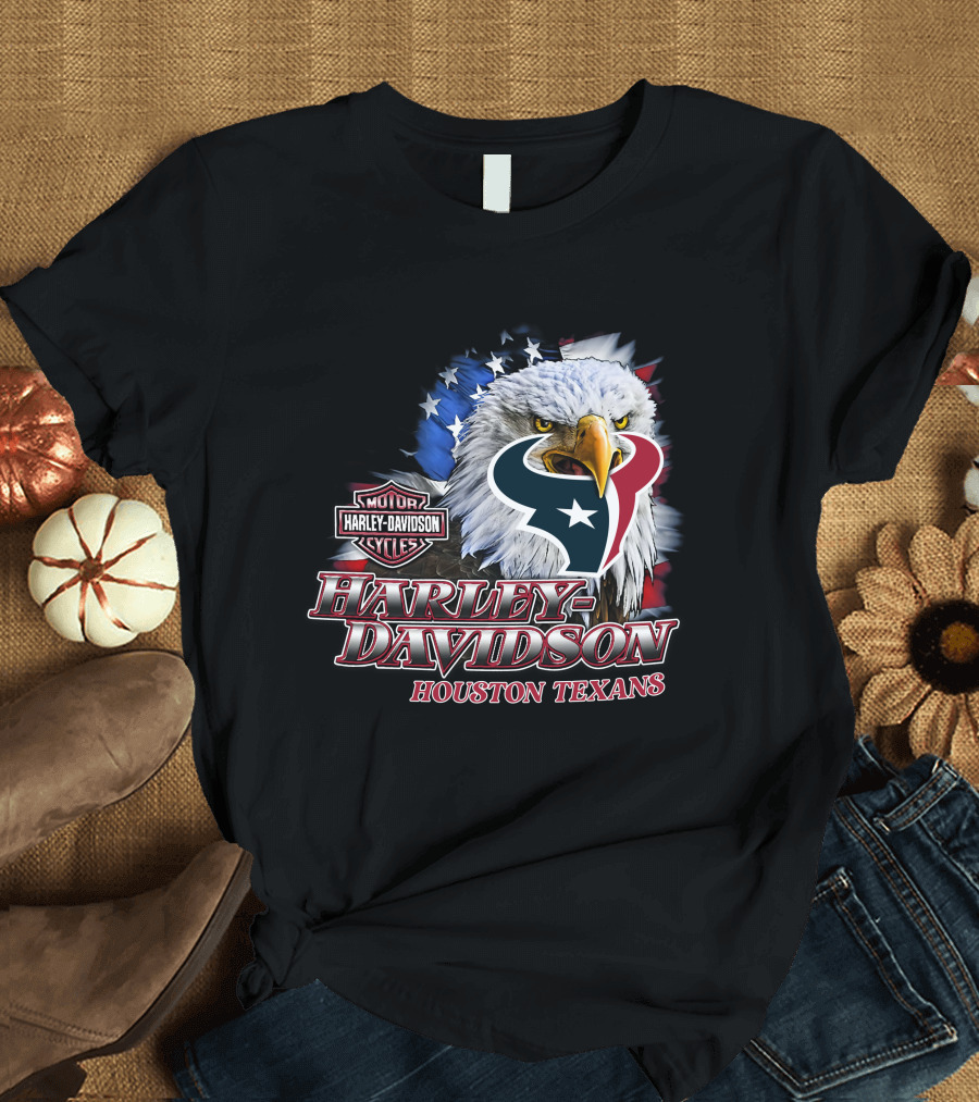 Houston Texans Harley Davidson Nfl Eagles T-Shirt