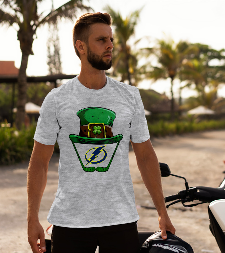 Tampa Bay Lightning St. Patrick's Day Hockey Hat T-Shirt