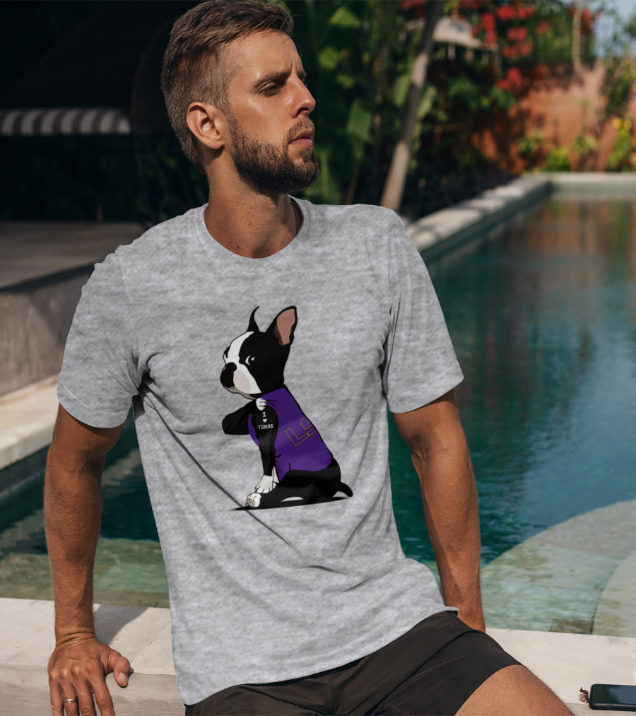 I Love LSU Tigers Bulldog T-Shirt