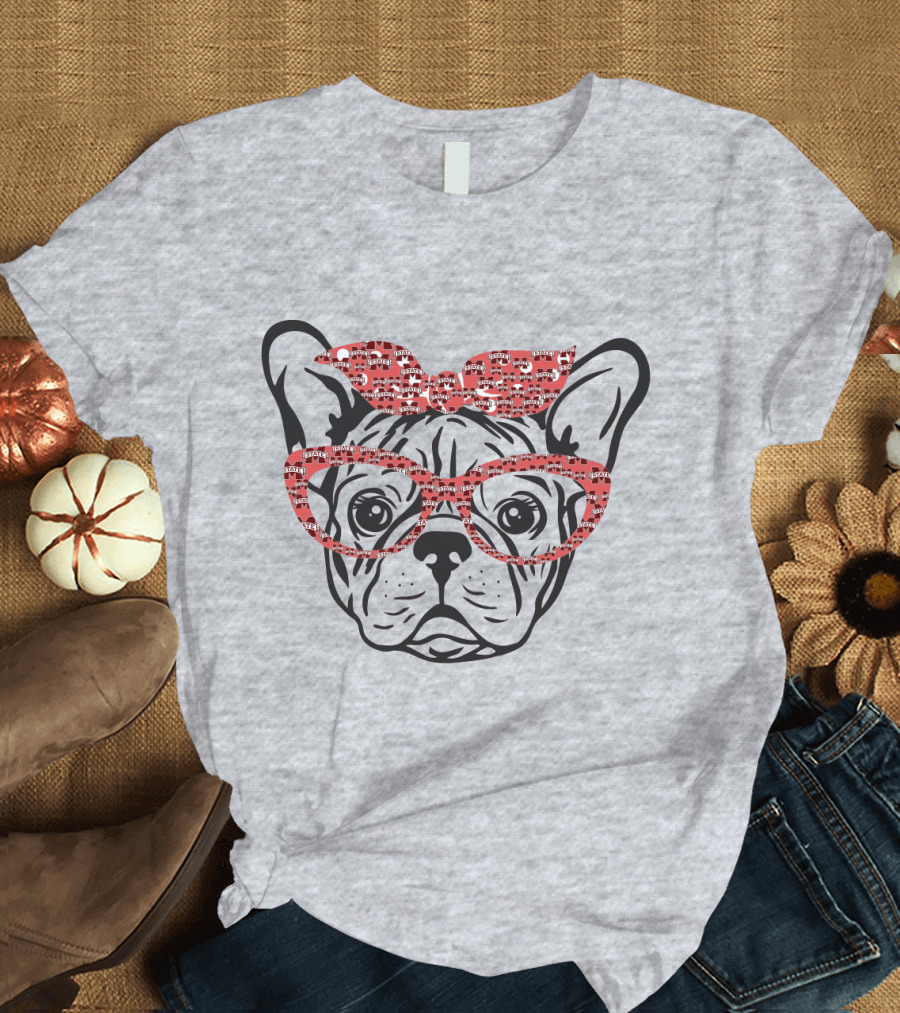Mississippi State Bulldogs Bulldog with Bow and Glasses T-Shirt