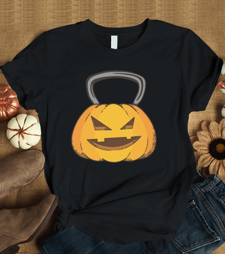Jack O Kettlebell Halloween Pumpkin Fitness Kettlebell T-Shirt