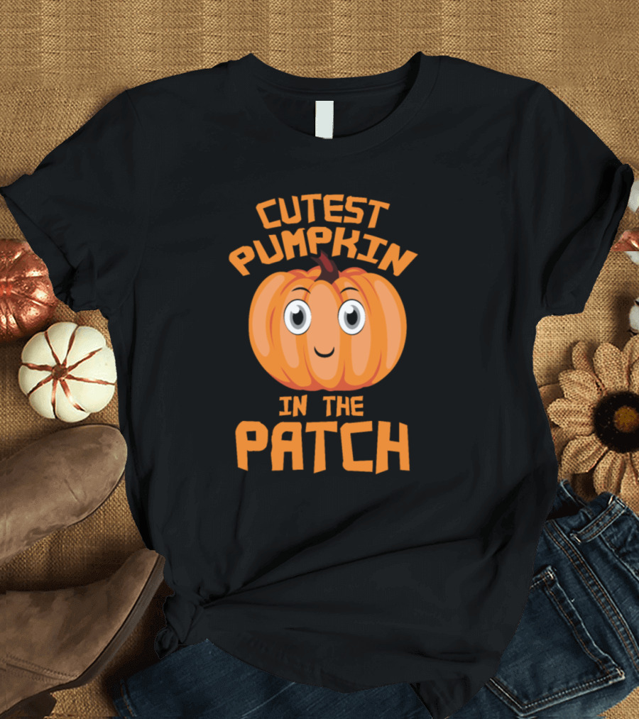 Cutest Pumpkin in the Patch Halloween Kids Party T-Shirt