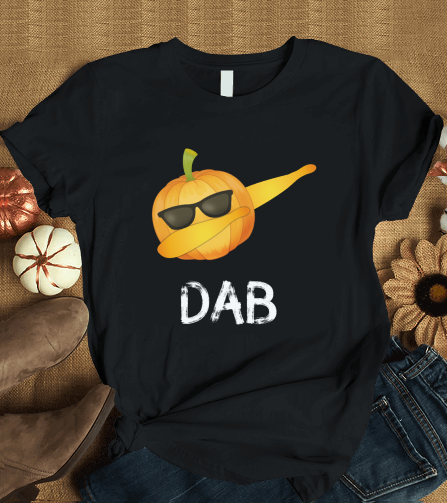 Dab Pumpkin Dabbing Halloween Football Party Dab T-Shirt