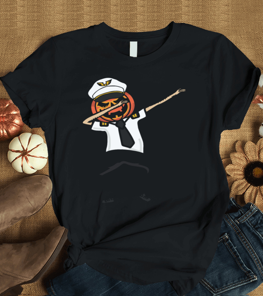 PUMPKIN DAB PILOT HALLOWEEN AVIATOR DAB DANCE T-Shirt