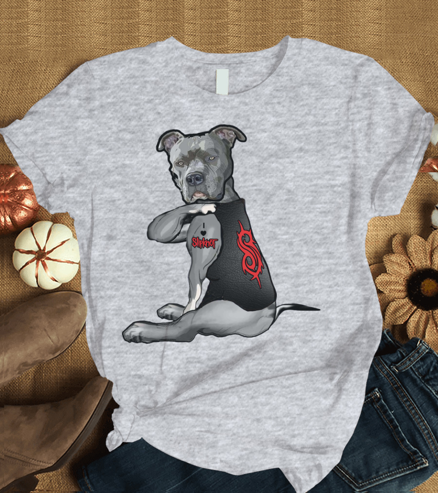 Slipknot Dog Ink Tattoo Icon with Band Logo and Vest T-Shirt
