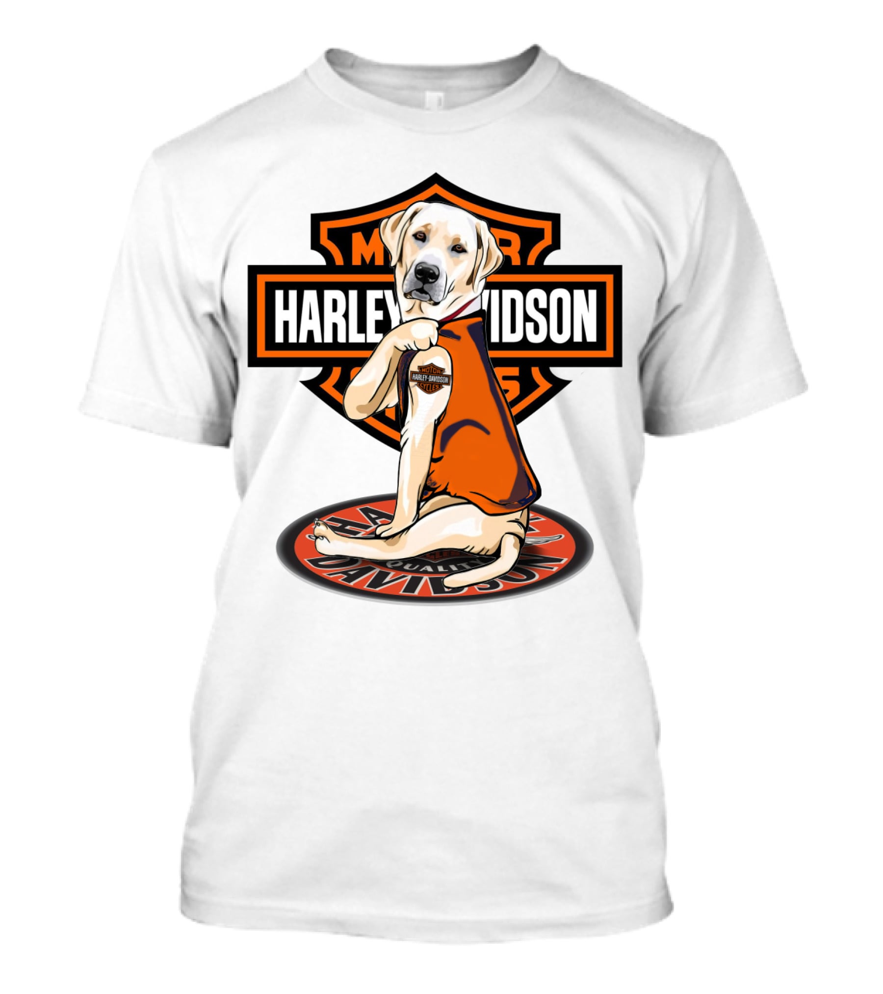 Harley Davidson Labrador Retriever Motorcycles T-Shirt