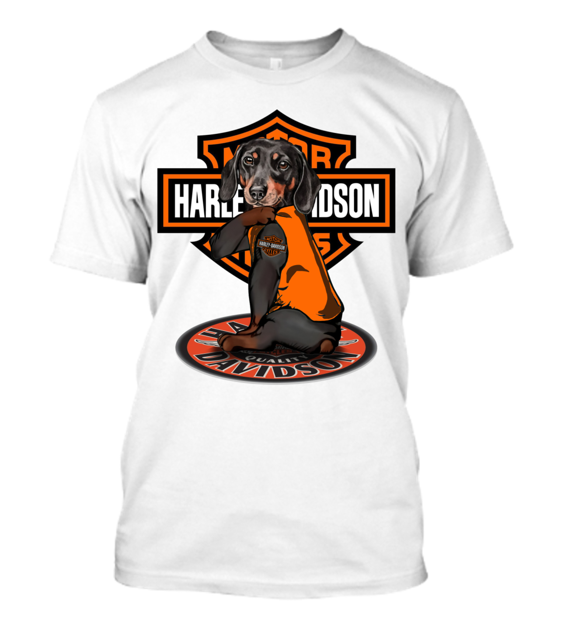 Harley Davidson Motorcycles Dachshund T-Shirt
