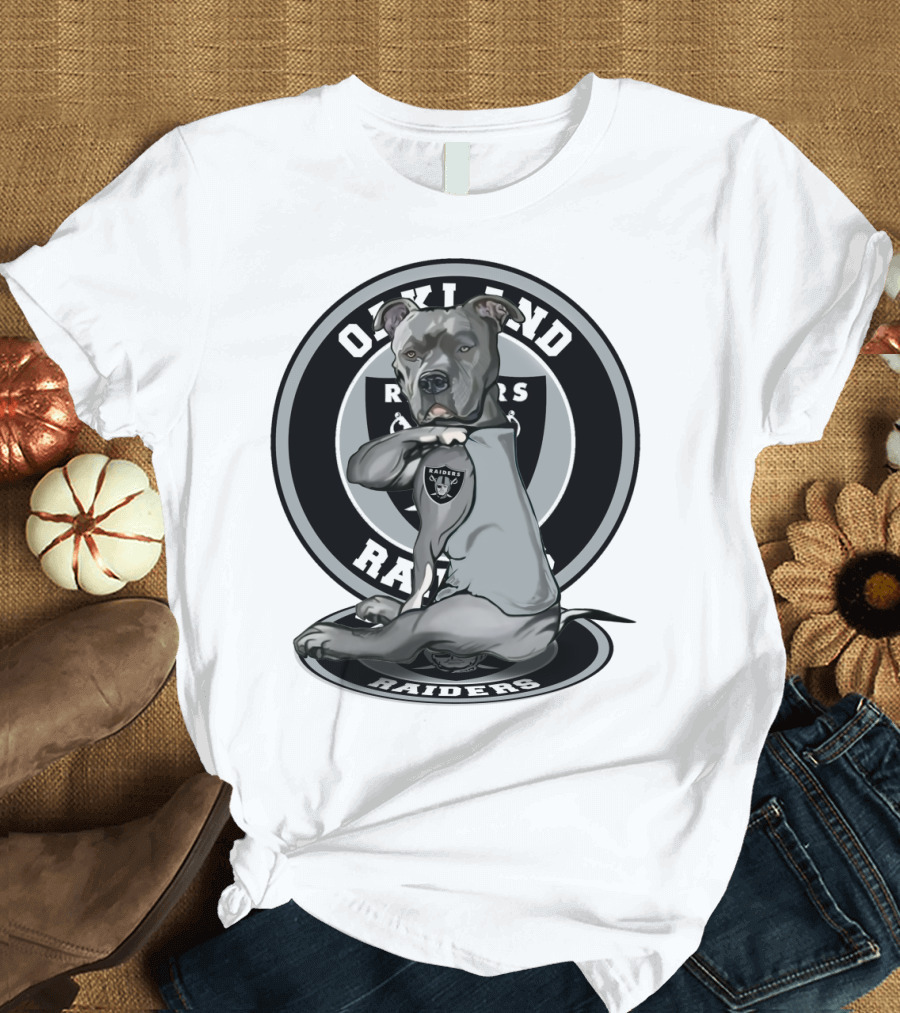 Oakland Raiders Pitbull Fan T-Shirt