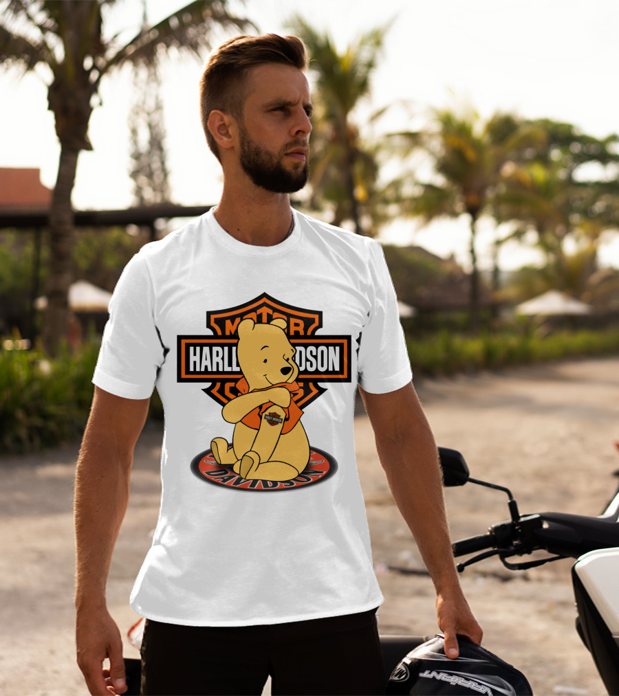 Harley Davidson Pooh Bear Iconic Motor Style T-Shirt