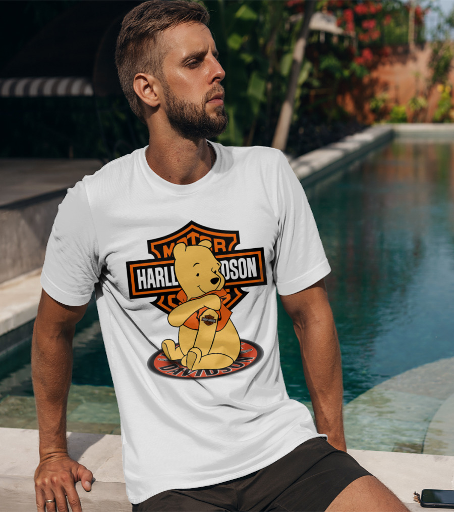 Harley Davidson Pooh Bear Iconic Motor Style T-Shirt