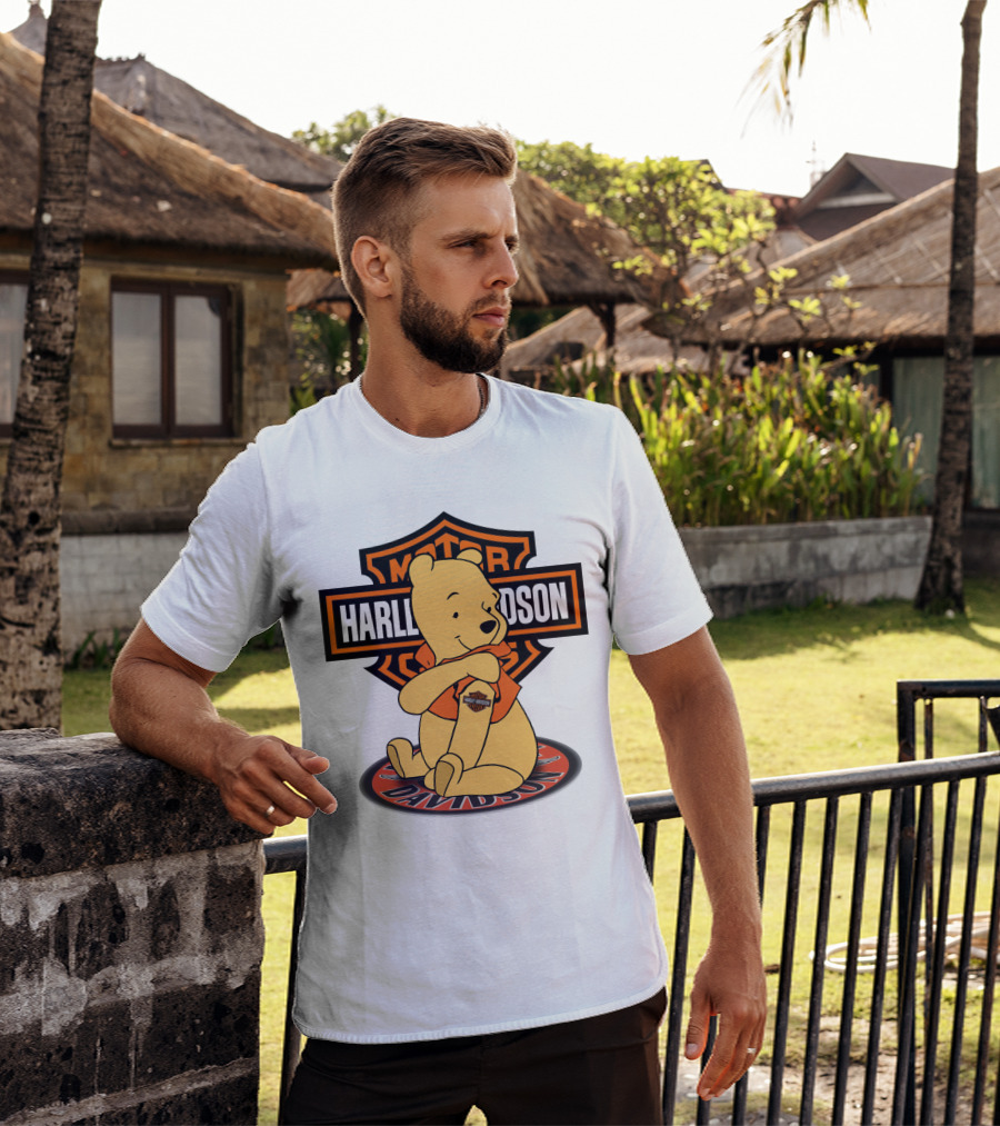 Harley Davidson Pooh Bear Iconic Motor Style T-Shirt