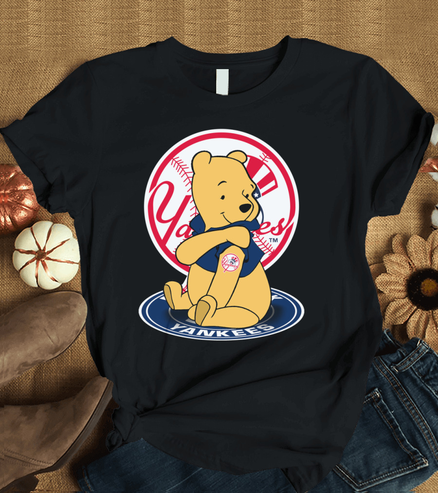 Yankees Pooh Bear Baseball Mashup T-Shirt