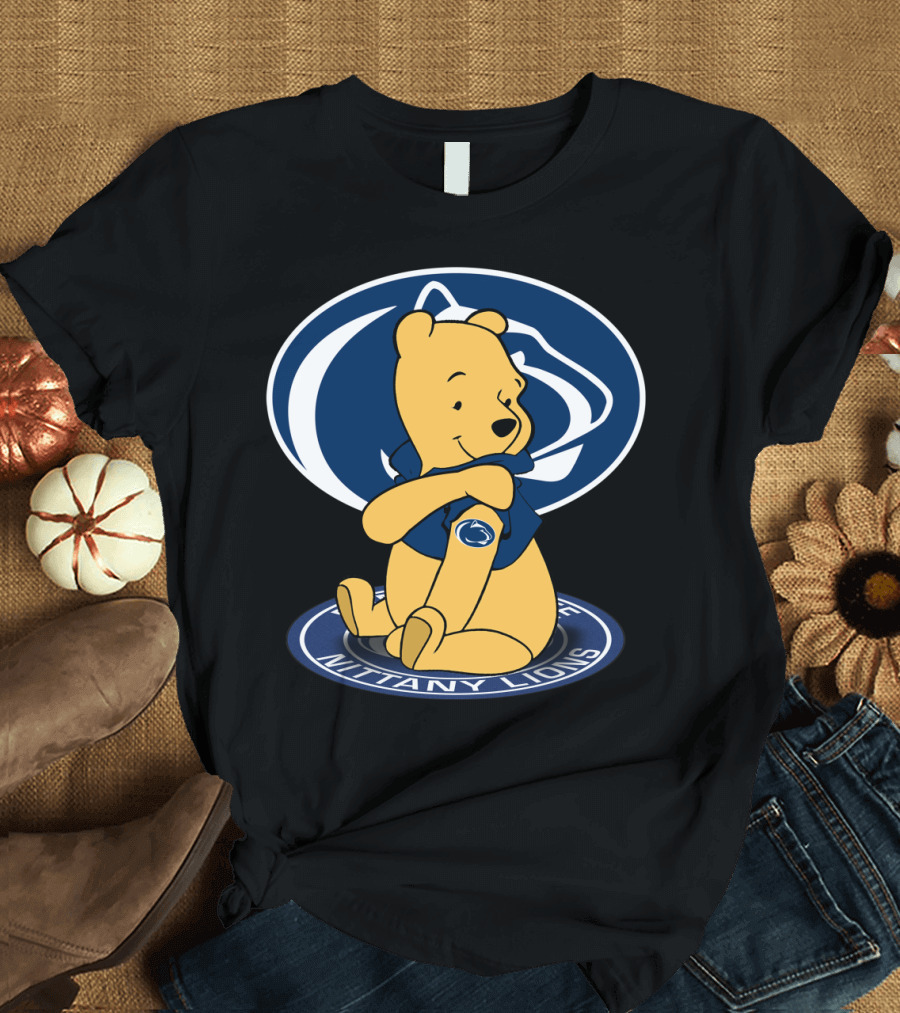 Pooh Bear Penn State Nittany Lions Fan Emblem T-Shirt