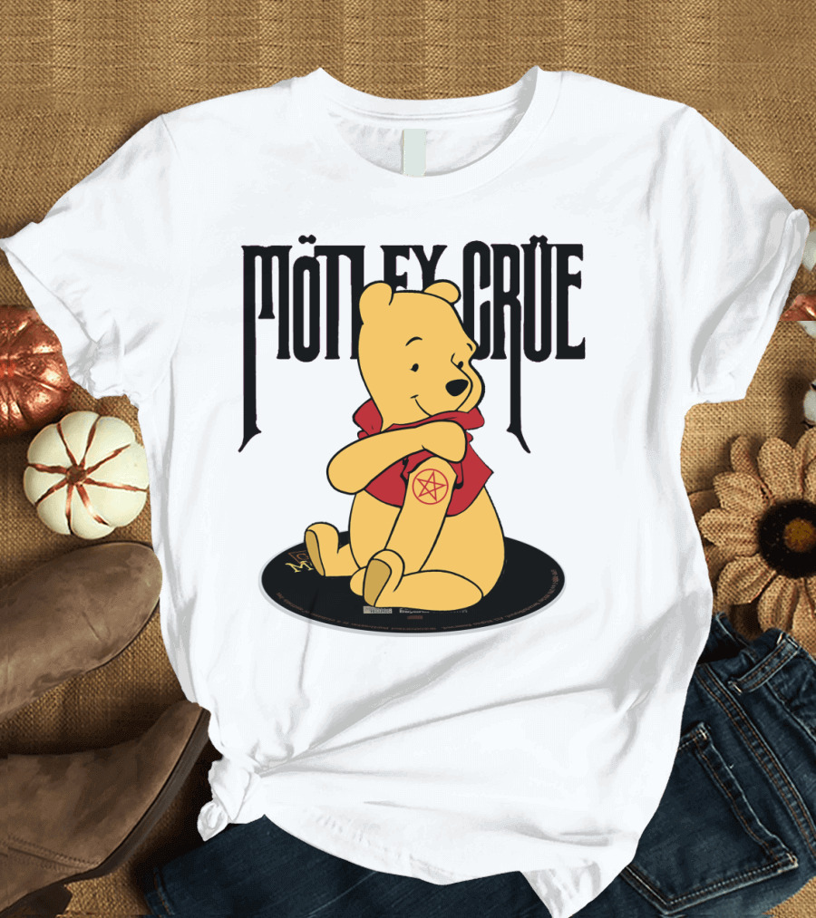 Mötley Crüe Pooh Bear Pentagram Tattoo T-Shirt