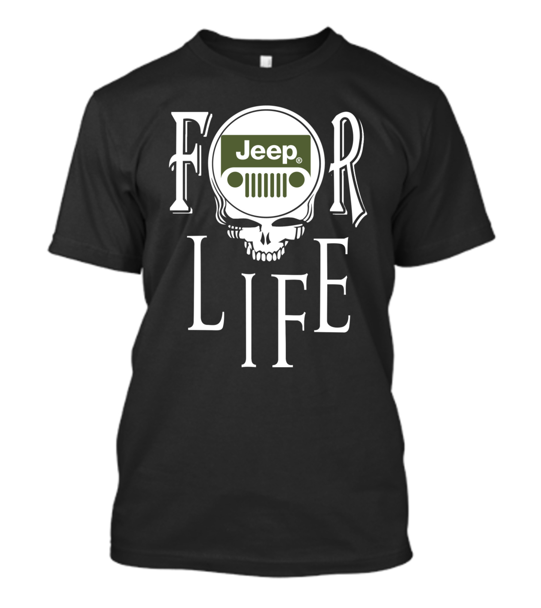 Jeep Skull Logo Gratefuldead For Life T-Shirt