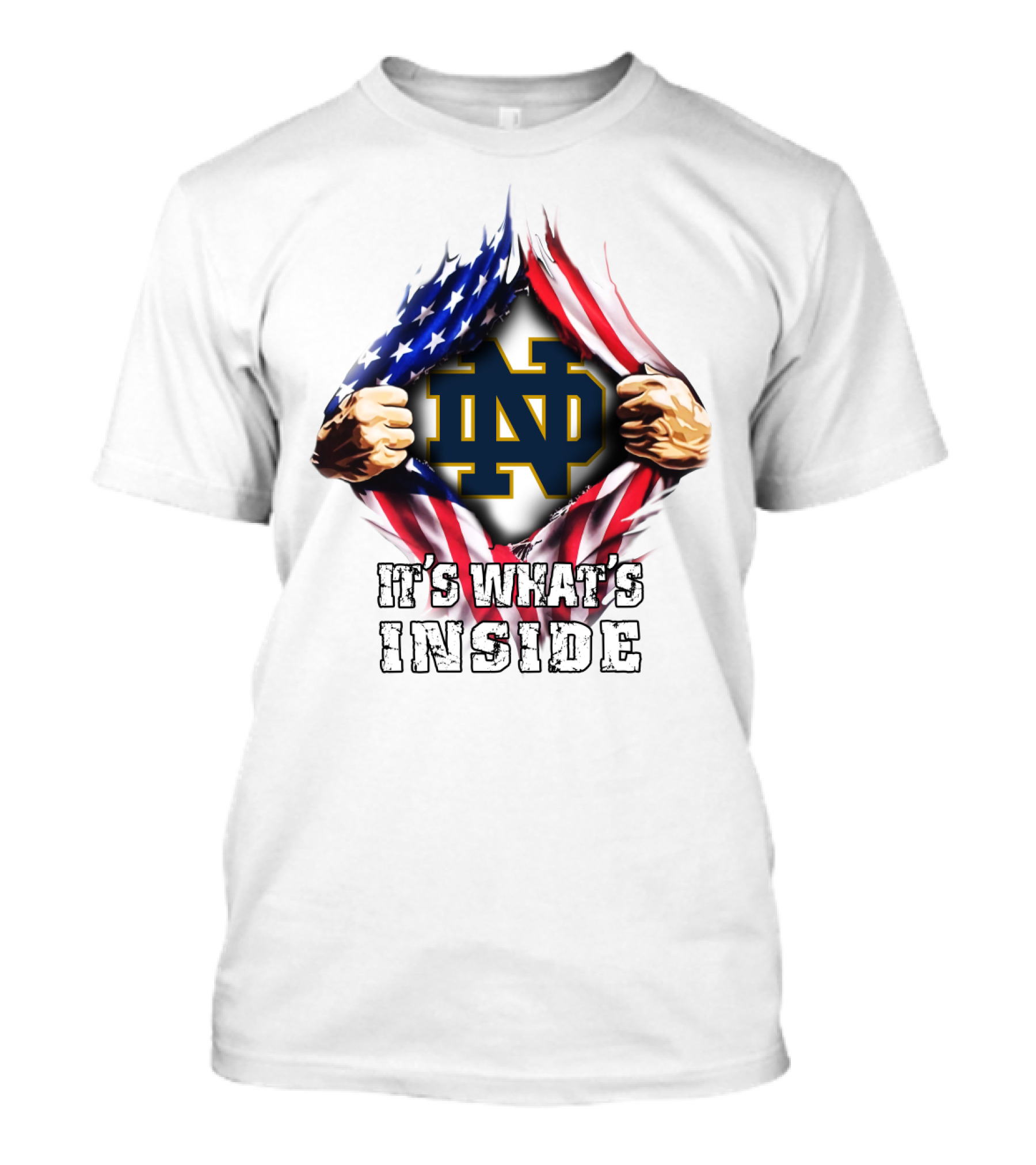 American Flag Notre Dame It's What's Inside T-Shirt