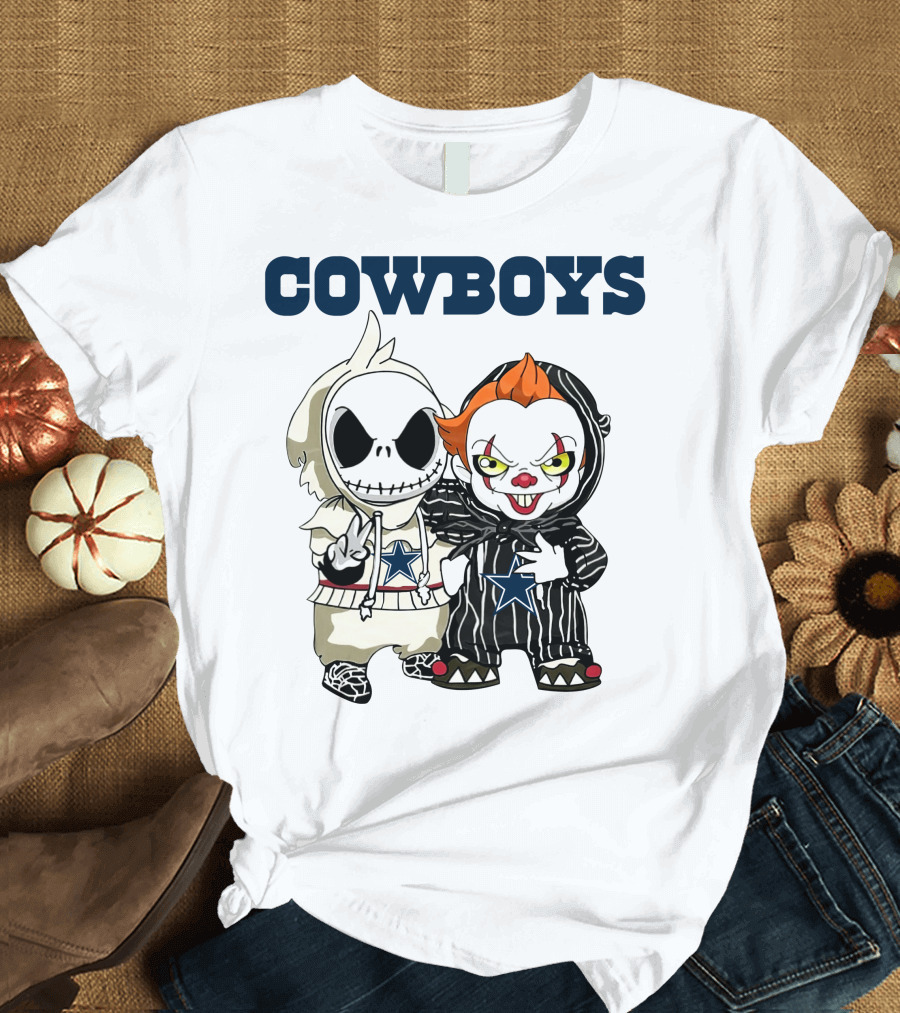 Cowboys Disney NFL Halloween Characters T-Shirt