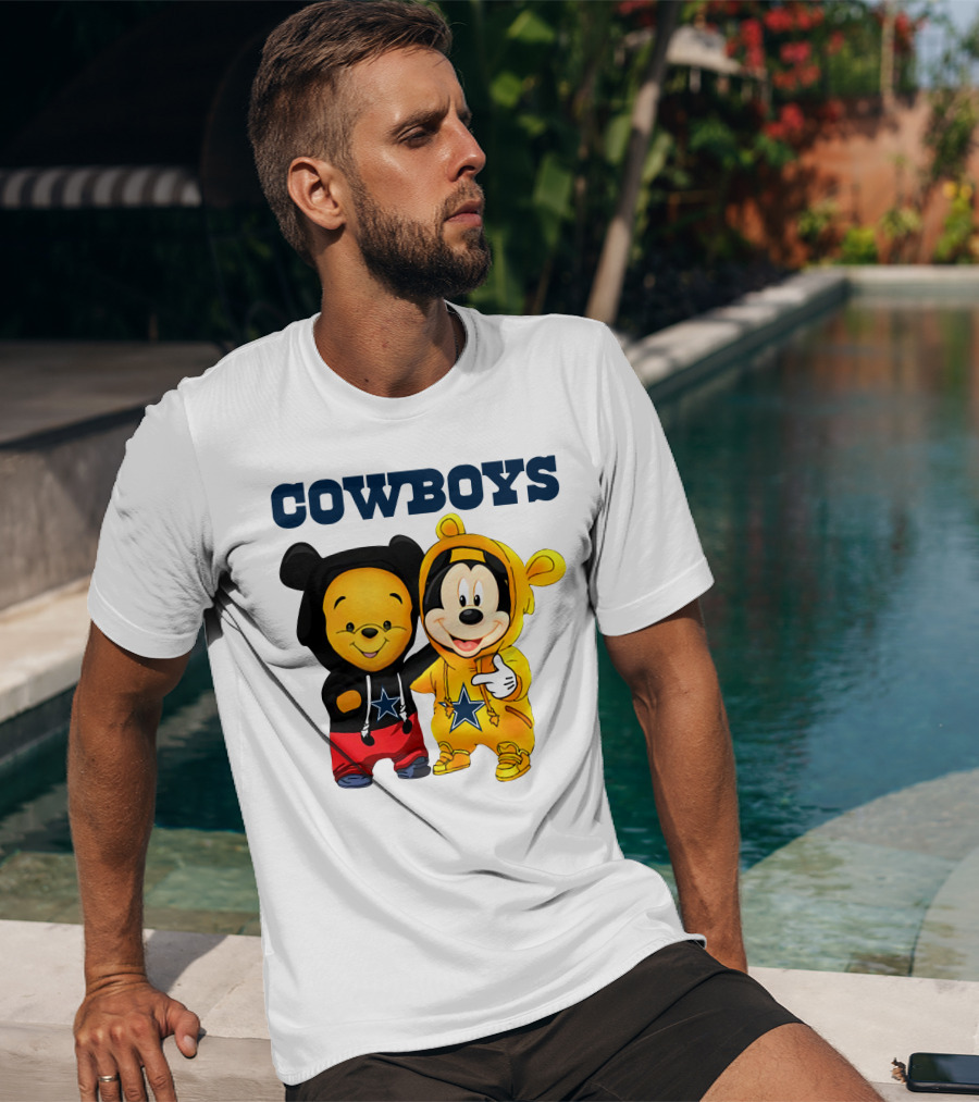 Cowboys Pooh Mickey Stars T-Shirt