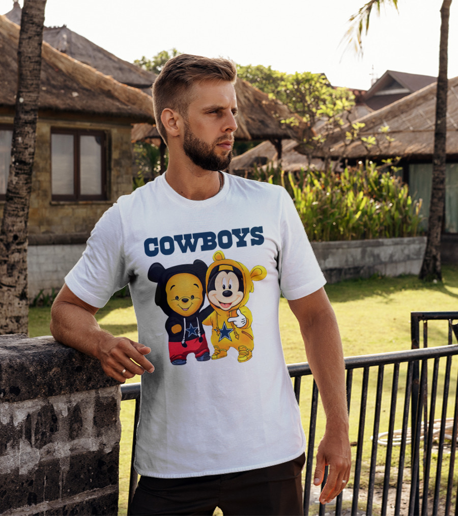 Cowboys Pooh Mickey Stars T-Shirt