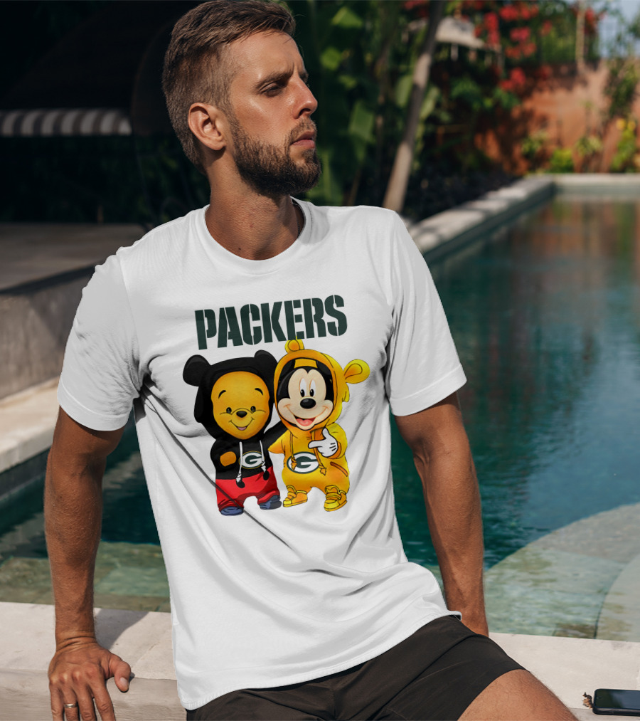 Packers Pooh-Mickey In Team Hoodies T-Shirt