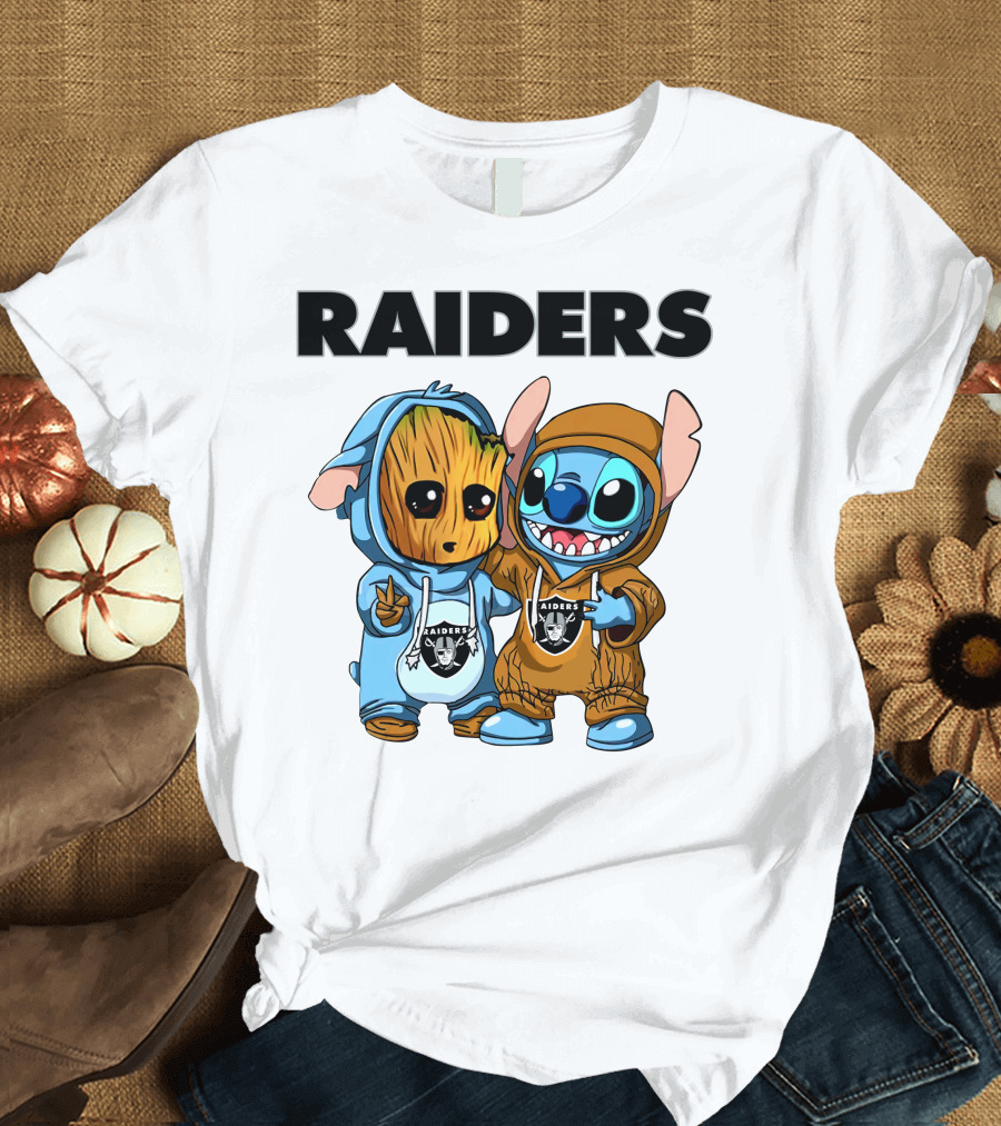 Raiders Groot and Stitch T-Shirt