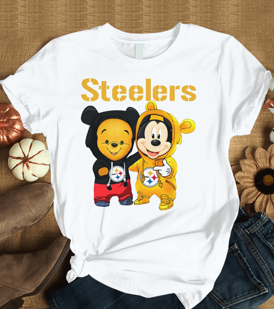 Steelers Pooh Mickey T-Shirt