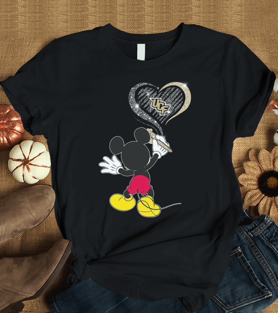 UCF Knights 33 Mickey Heart T-Shirt