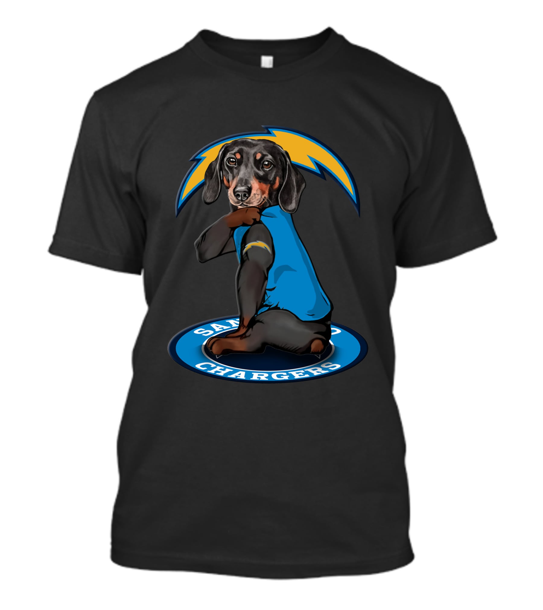 San Diego Chargers Dachshund Dog T-Shirt
