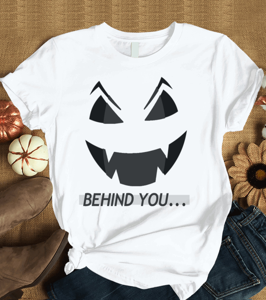 Halloween Pumpkin Face Behind You T-Shirt